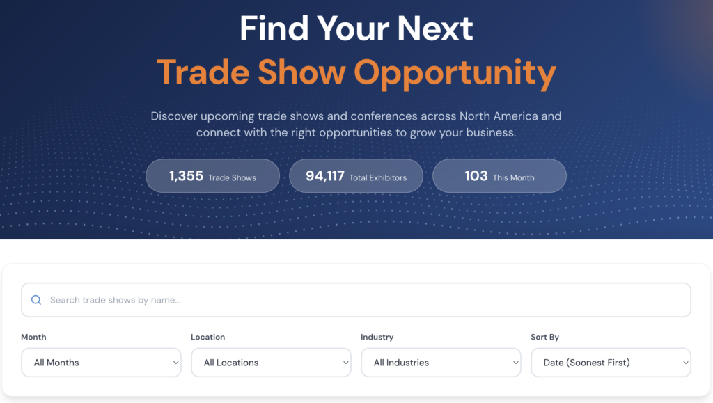 Search for Trade Shows Directory